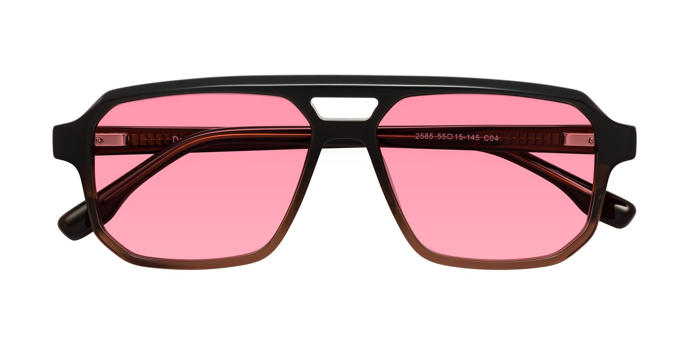 DeMiko - Gradient Brown Tinted Sunglasses