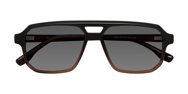Front of DeMiko in Gradient Brown