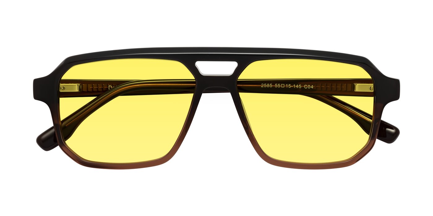 DeMiko - Gradient Brown Tinted Sunglasses