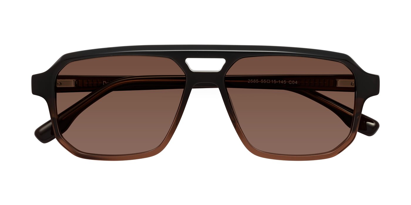 DeMiko - Gradient Brown Tinted Sunglasses