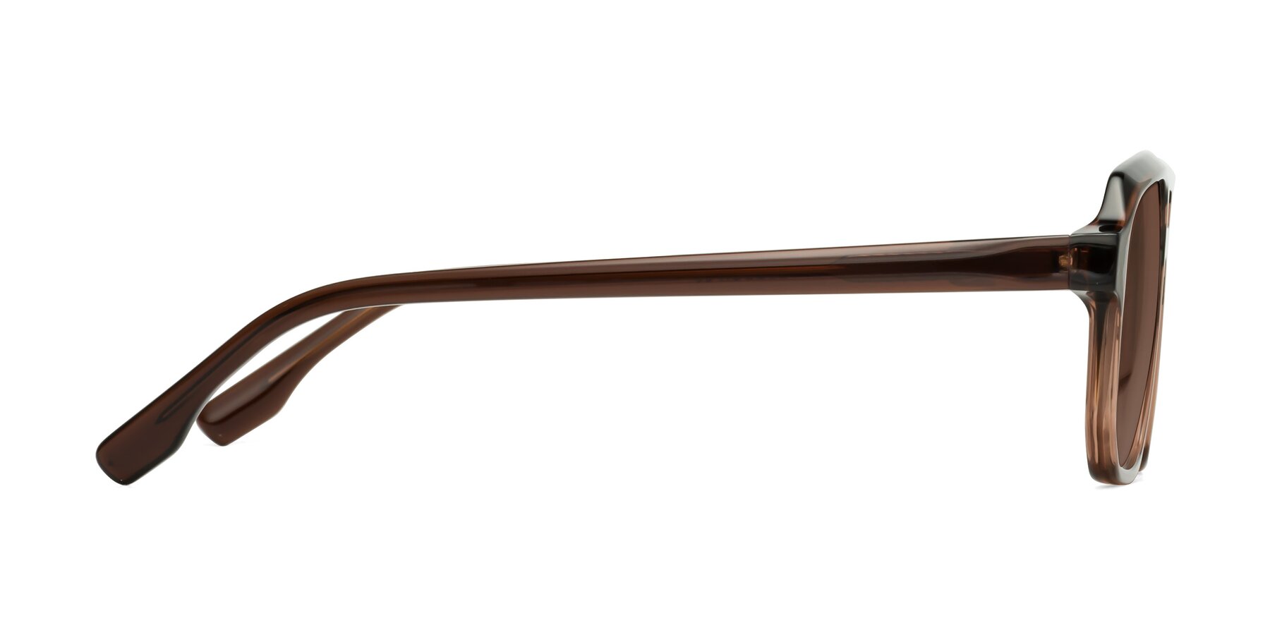 Side of DeMiko in Gradient Brown with Brown Tinted Lenses
