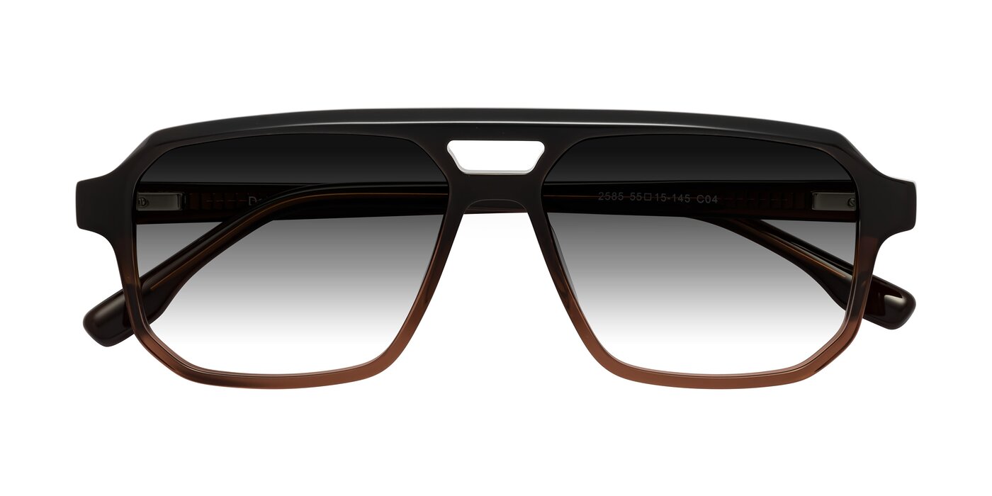 DeMiko - Gradient Brown Gradient Sunglasses