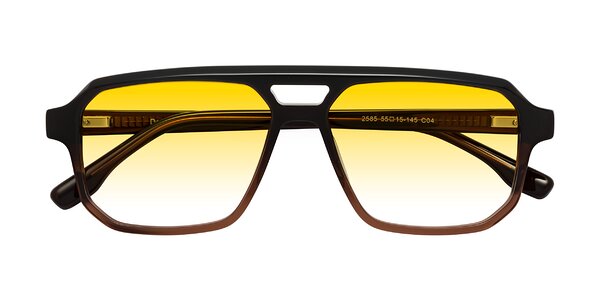 Front of DeMiko in Gradient Brown