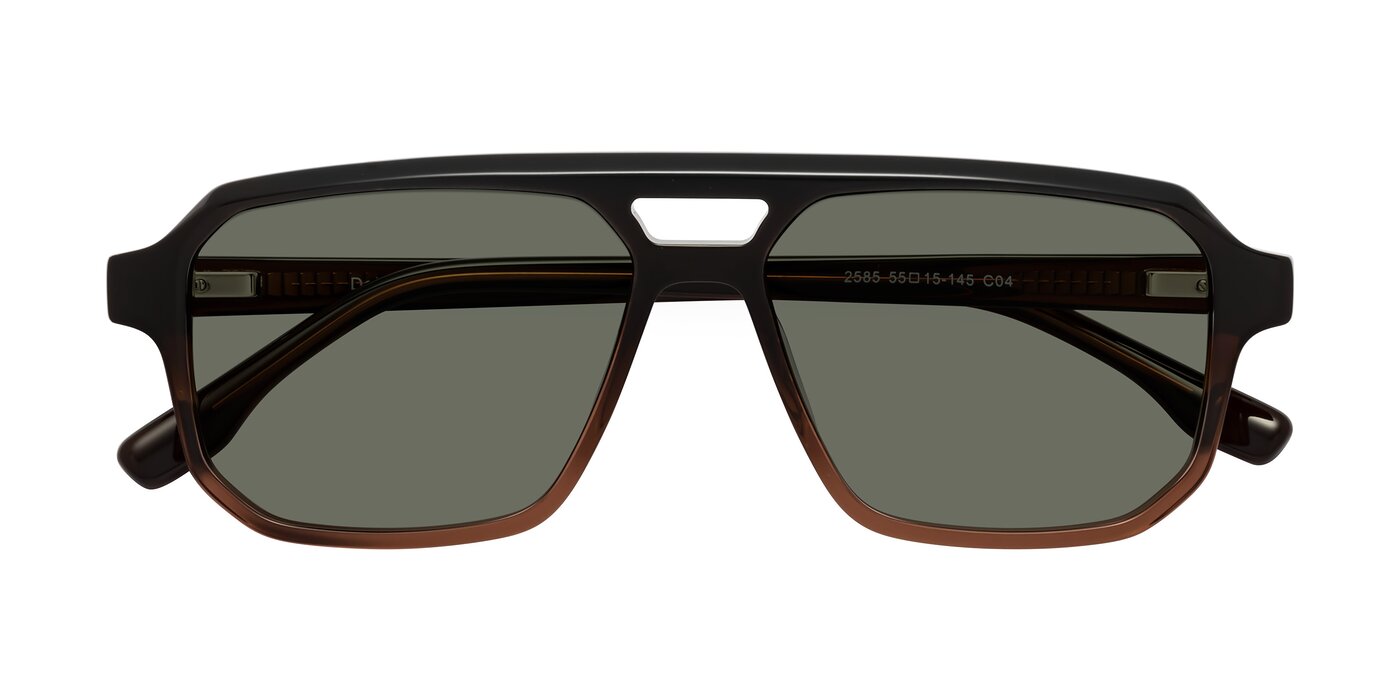 DeMiko - Gradient Brown Polarized Sunglasses