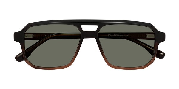 Front of DeMiko in Gradient Brown