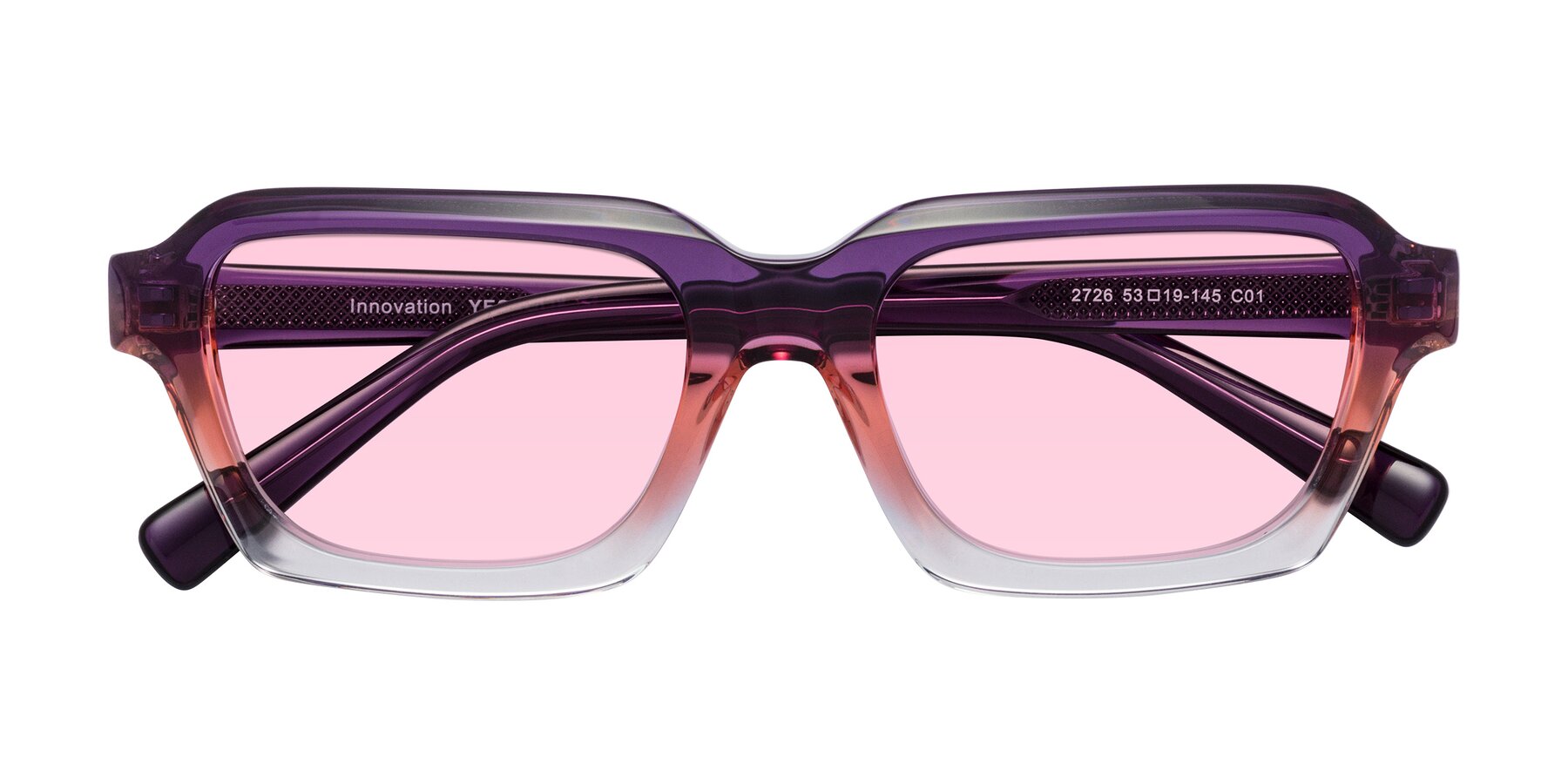 Folded Front of Innovation in Sunset with Light Pink Tinted Lenses