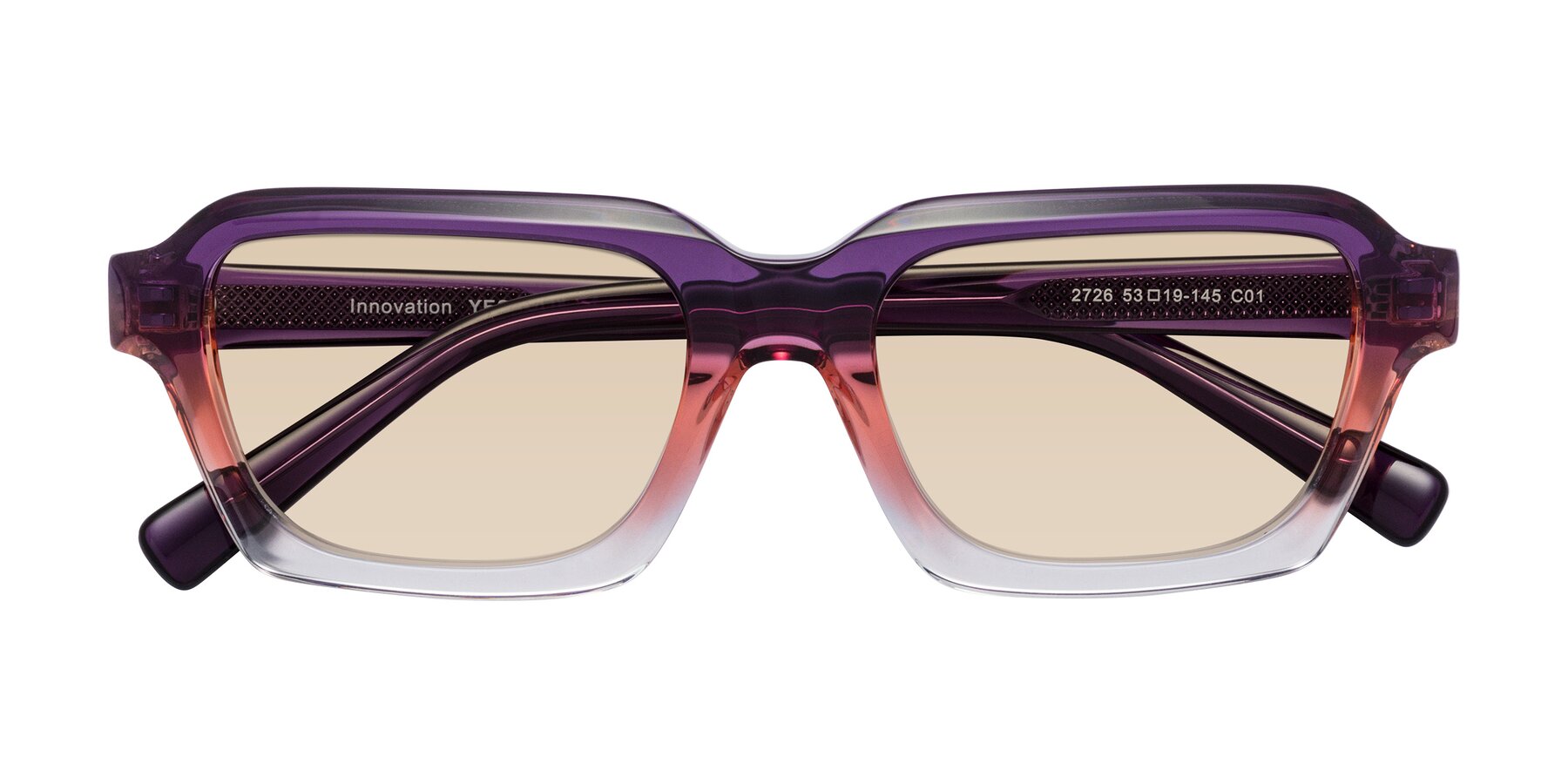 Folded Front of Innovation in Sunset with Light Brown Tinted Lenses