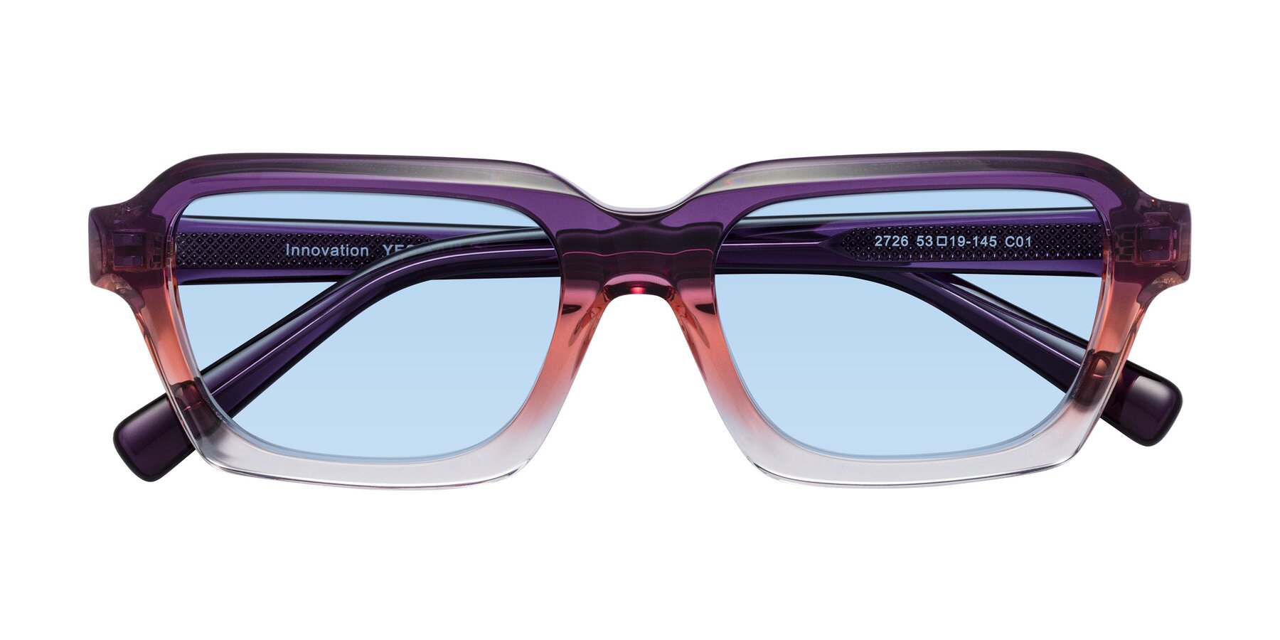 Folded Front of Innovation in Sunset with Light Blue Tinted Lenses