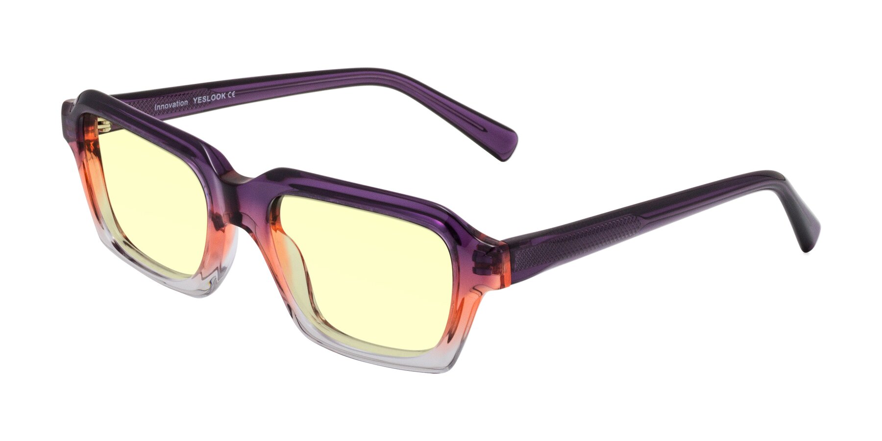 Angle of Innovation in Sunset with Light Yellow Tinted Lenses