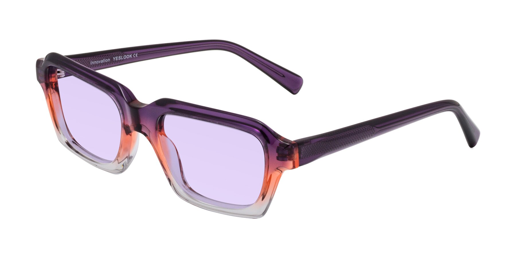 Angle of Innovation in Sunset with Light Purple Tinted Lenses
