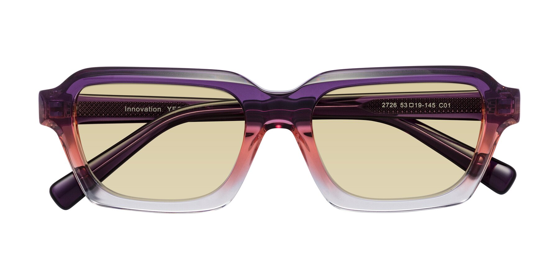 Folded Front of Innovation in Sunset with Light Champagne Tinted Lenses