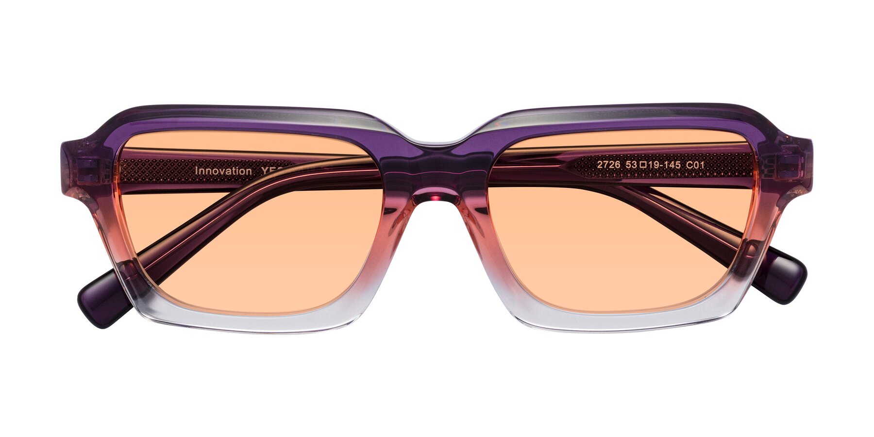 Folded Front of Innovation in Sunset with Light Orange Tinted Lenses