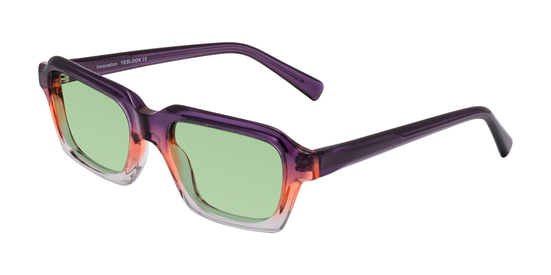 Angle of Innovation in Sunset with Medium Green Tinted Lenses