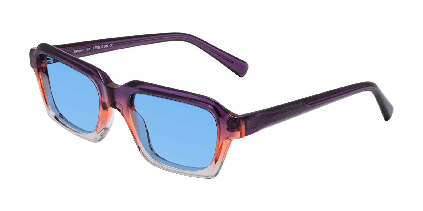 Angle of Innovation in Sunset with Medium Blue Tinted Lenses
