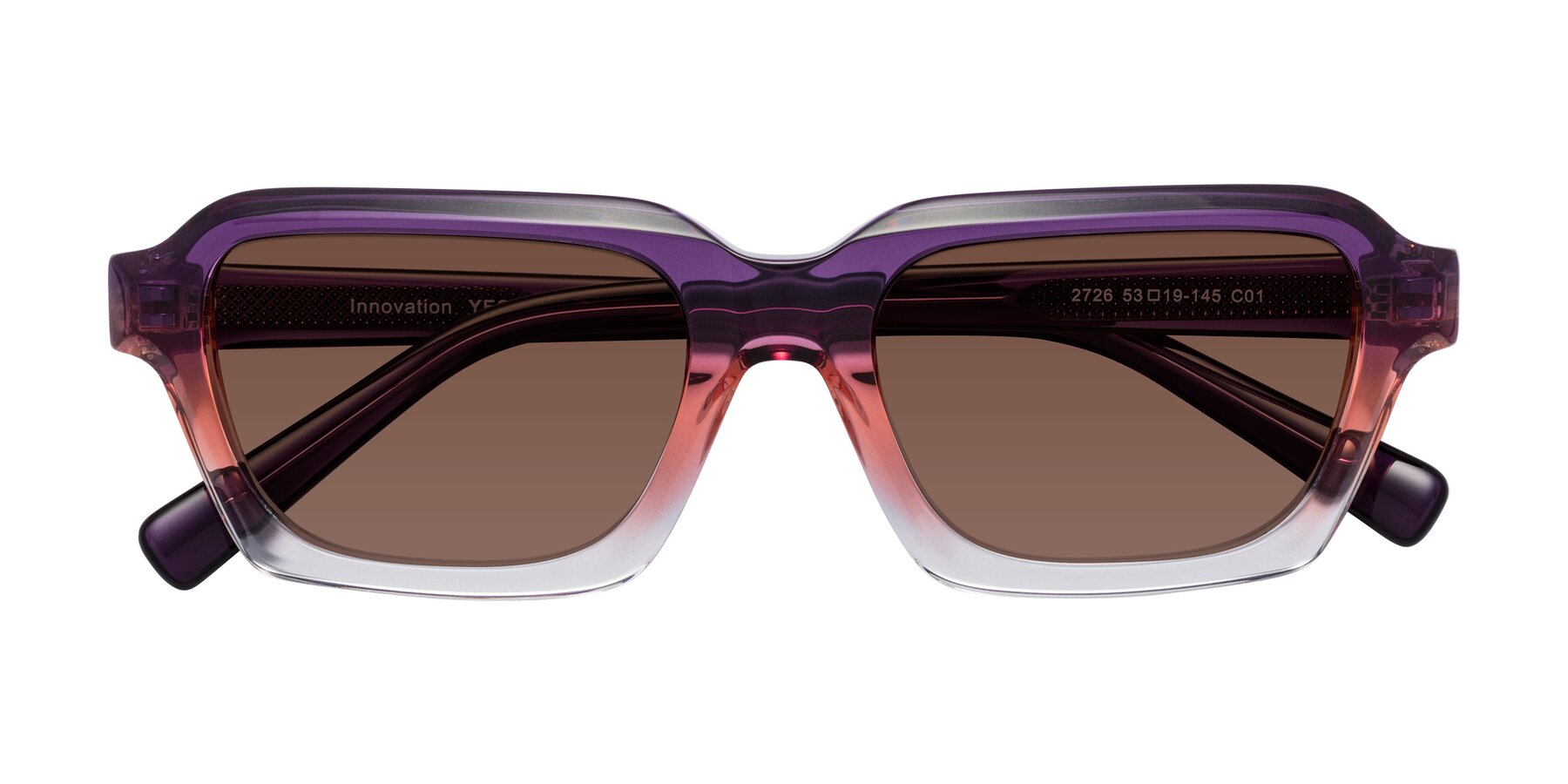 Folded Front of Innovation in Sunset with Brown Tinted Lenses