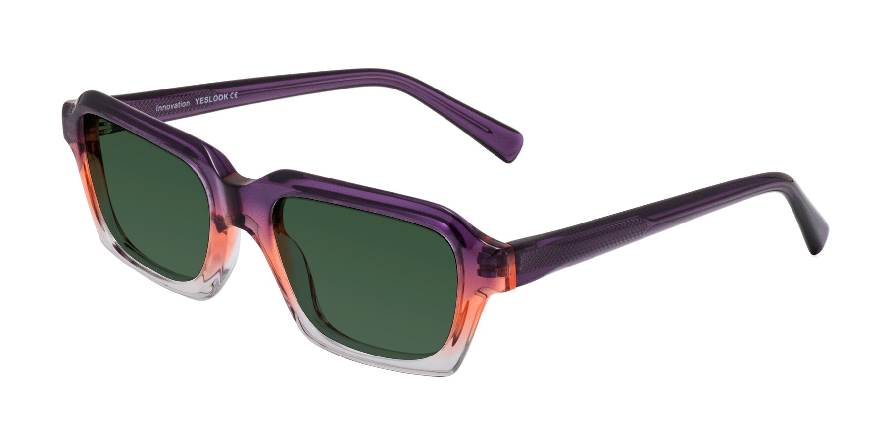 Angle of Innovation in Sunset with Green Tinted Lenses