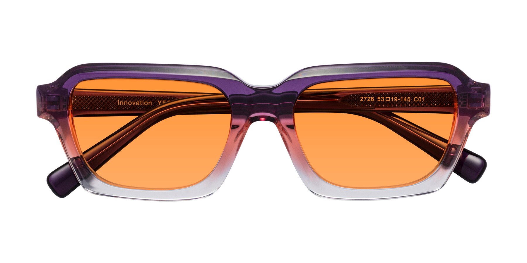 Folded Front of Innovation in Sunset with Orange Tinted Lenses