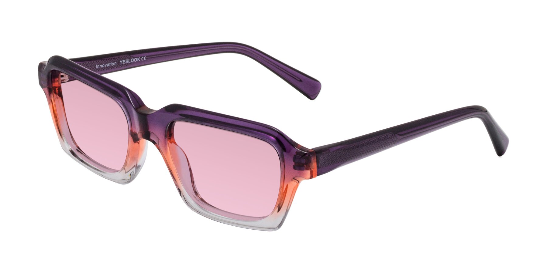 Angle of Innovation in Sunset with Light Wine Tinted Lenses