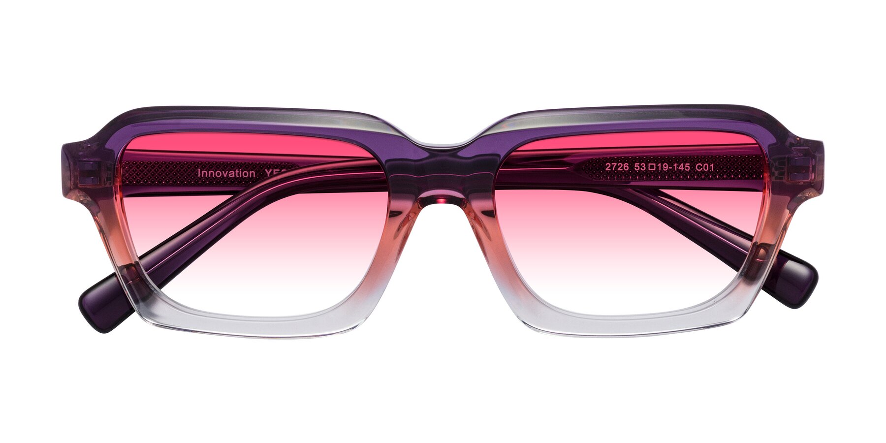 Folded Front of Innovation in Sunset with Pink Gradient Lenses