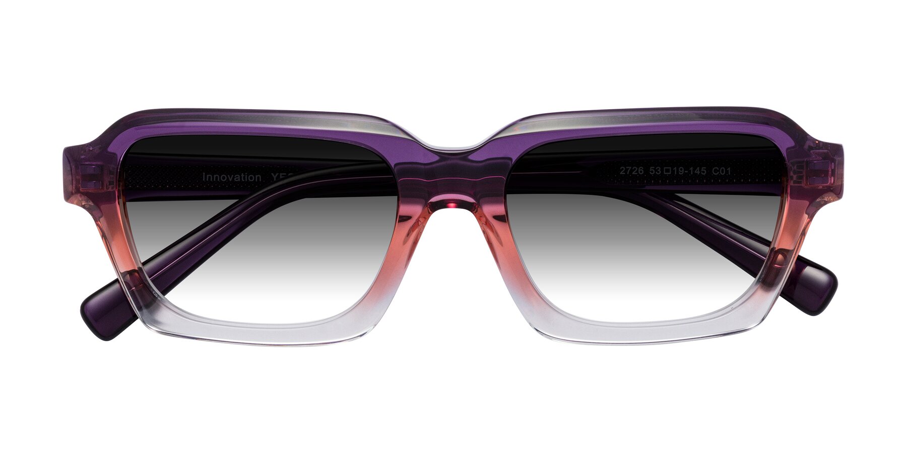 Folded Front of Innovation in Sunset with Gray Gradient Lenses