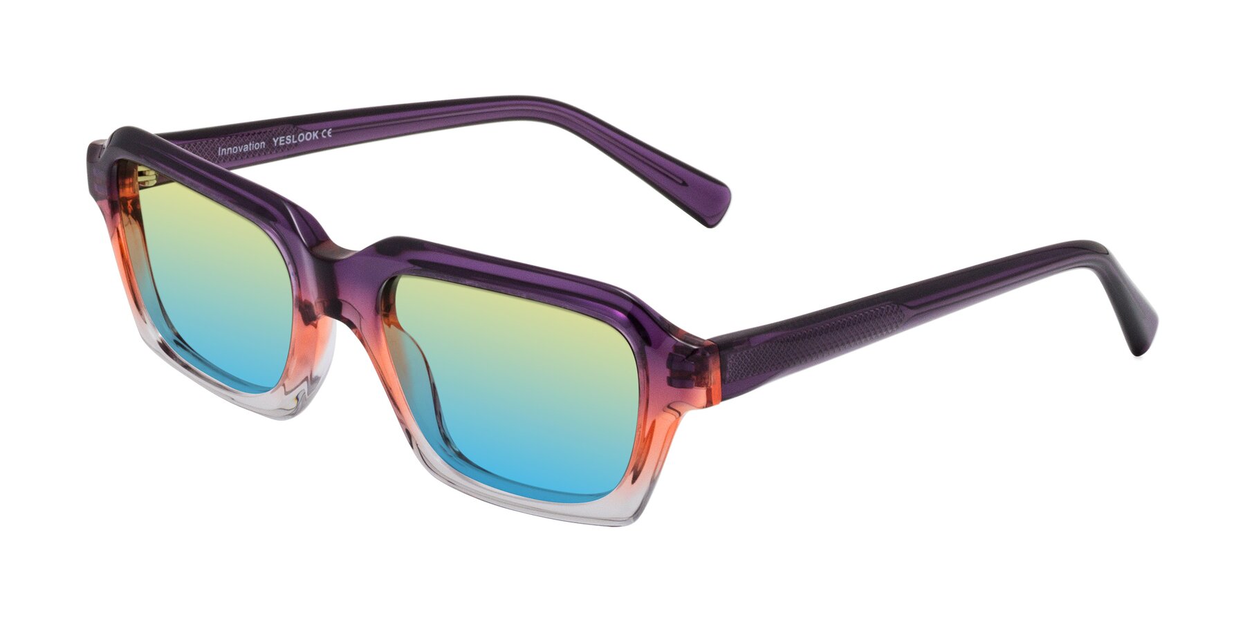 Angle of Innovation in Sunset with Yellow / Blue Gradient Lenses