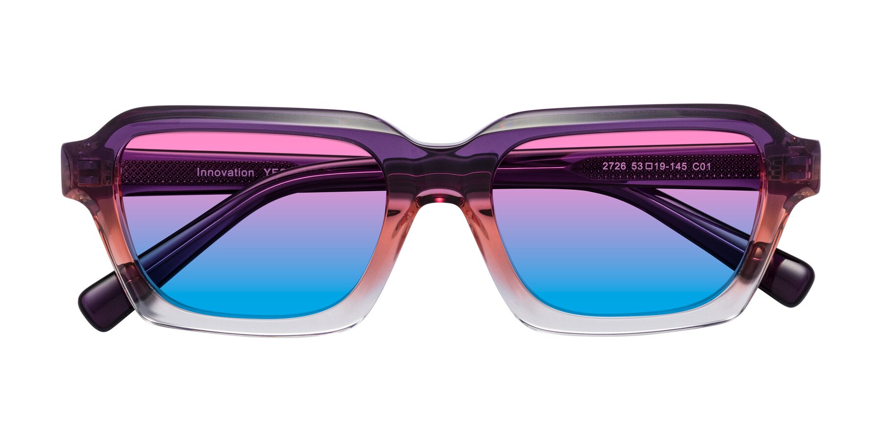 Folded Front of Innovation in Sunset with Pink / Blue Gradient Lenses