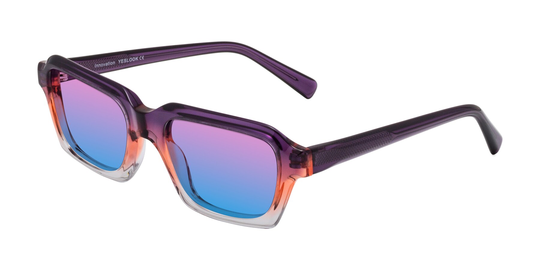 Angle of Innovation in Sunset with Pink / Blue Gradient Lenses