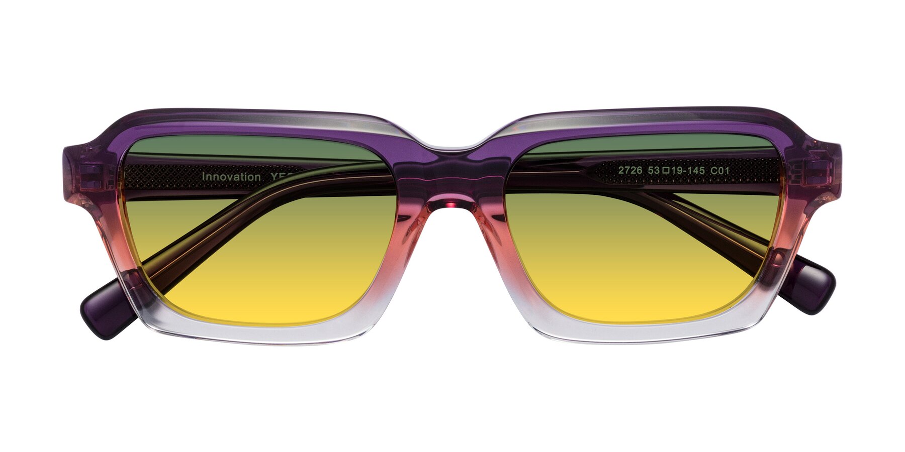 Folded Front of Innovation in Sunset with Green / Yellow Gradient Lenses