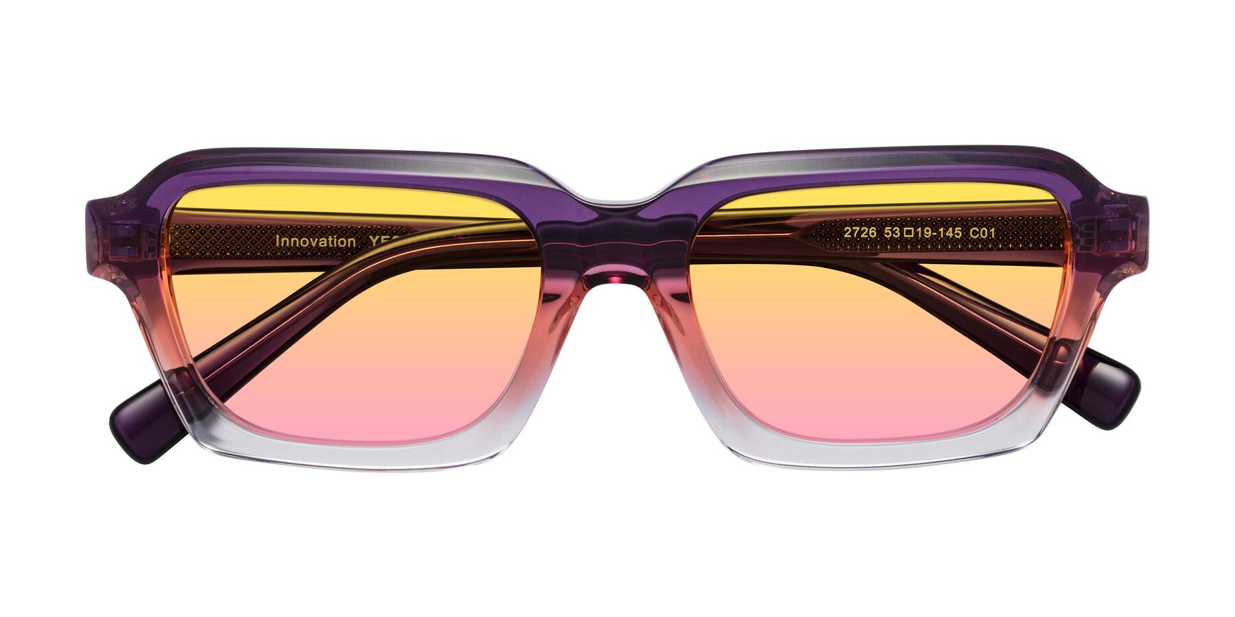 Folded Front of Innovation in Sunset with Yellow / Pink Gradient Lenses