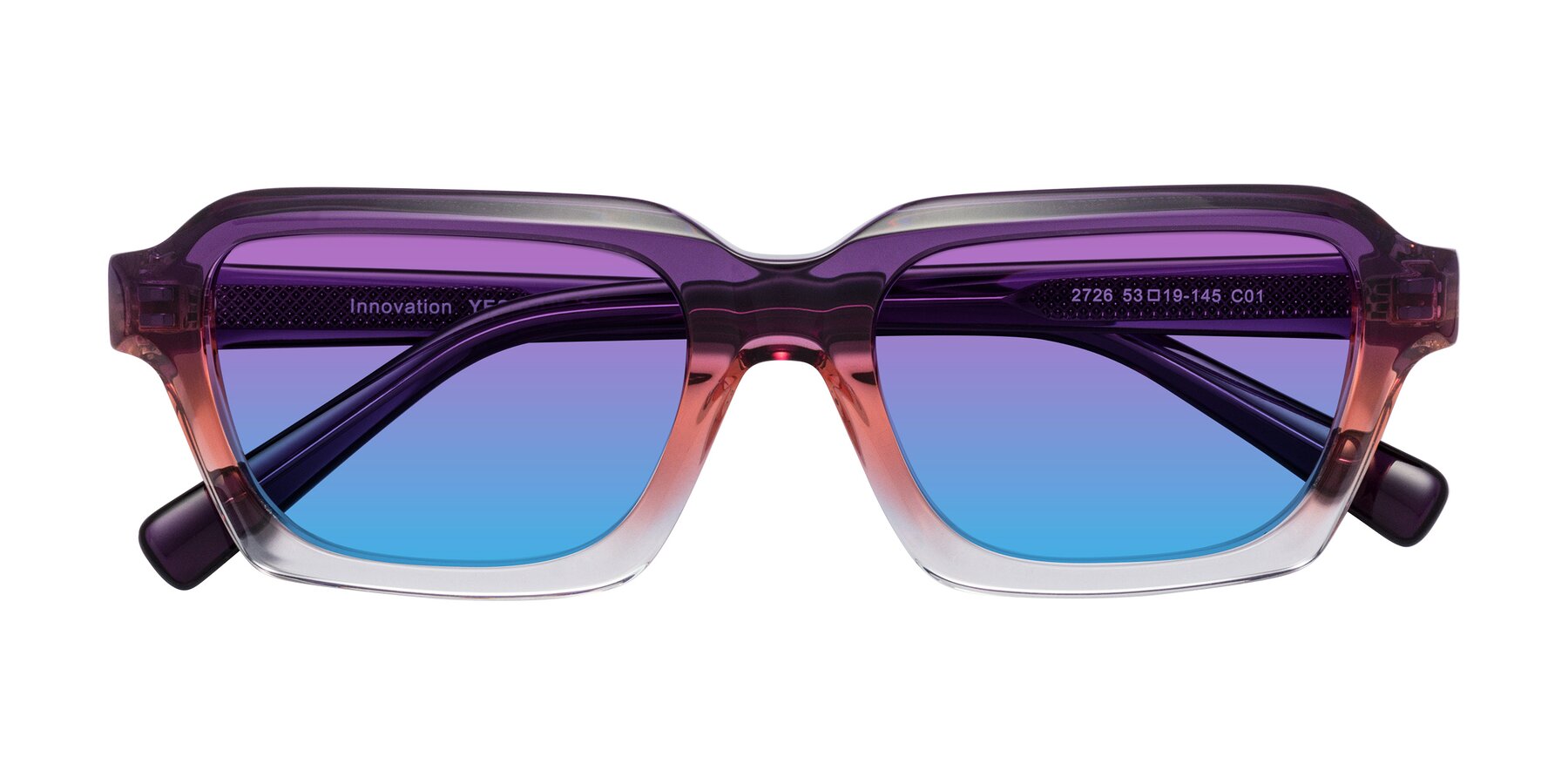 Folded Front of Innovation in Sunset with Purple / Blue Gradient Lenses