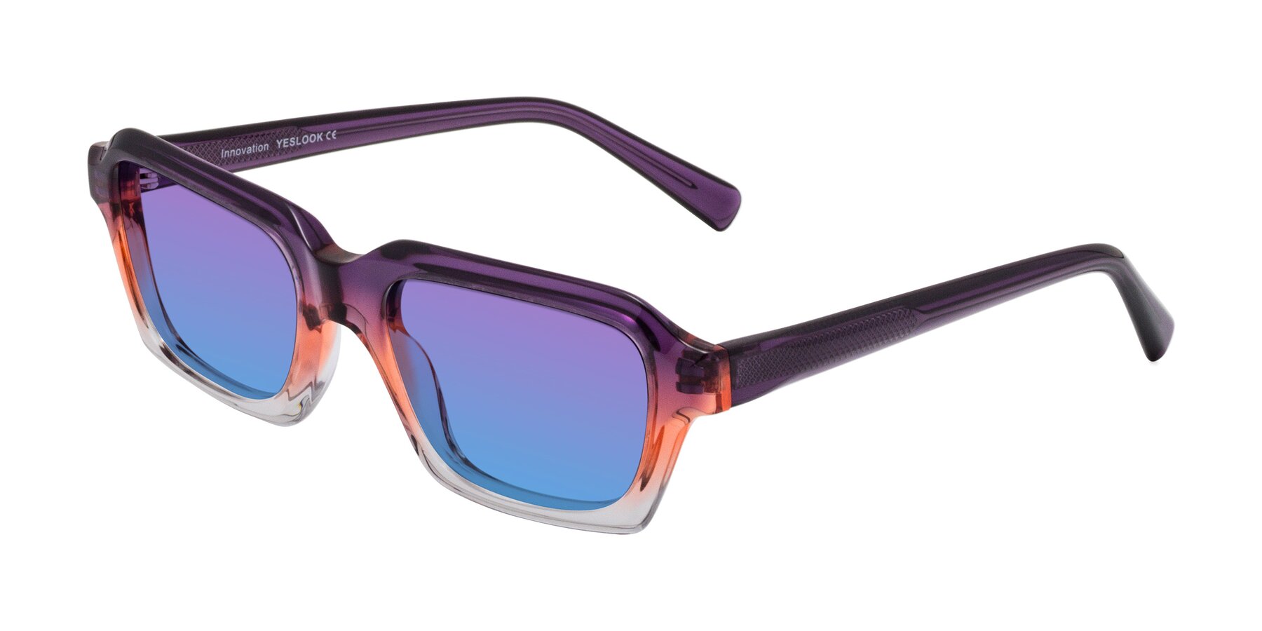 Angle of Innovation in Sunset with Purple / Blue Gradient Lenses