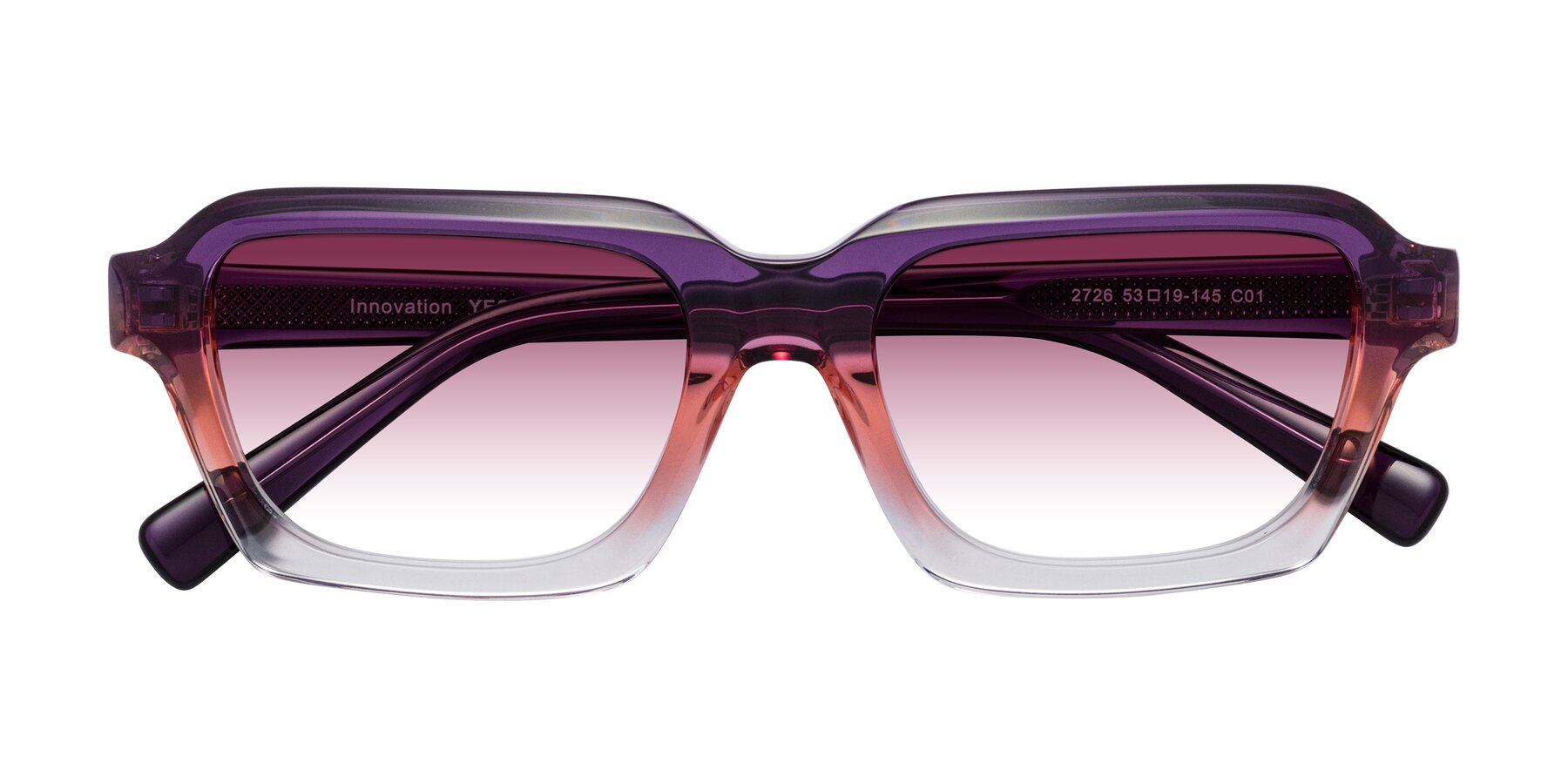 Folded Front of Innovation in Sunset with Wine Gradient Lenses