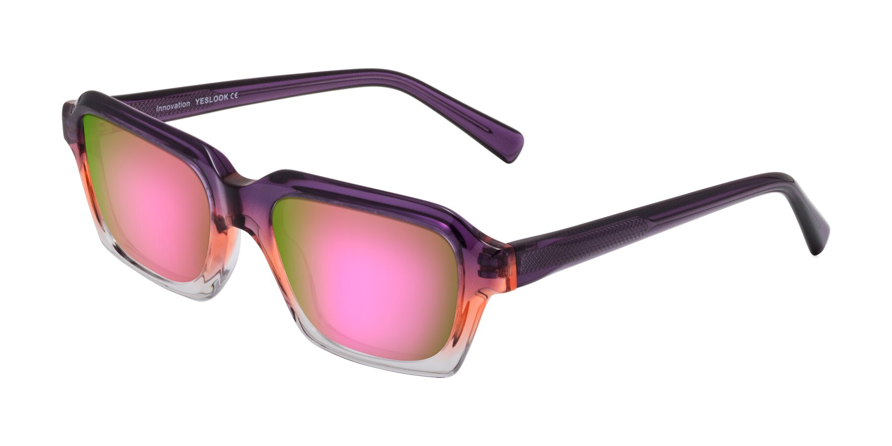 Angle of Innovation in Sunset with Pink Mirrored Lenses