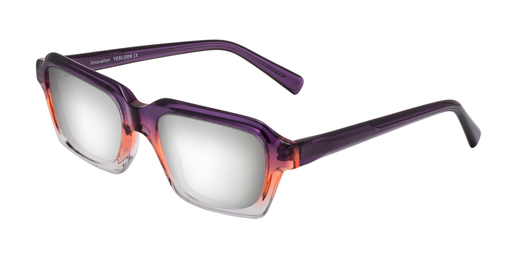 Angle of Innovation in Sunset with Silver Mirrored Lenses