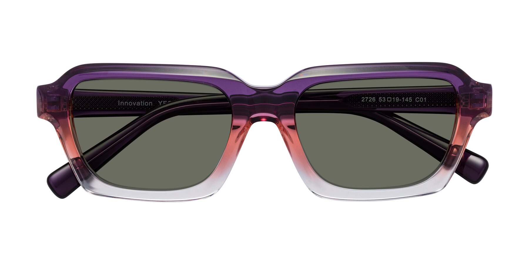 Folded Front of Innovation in Sunset with Gray Polarized Lenses