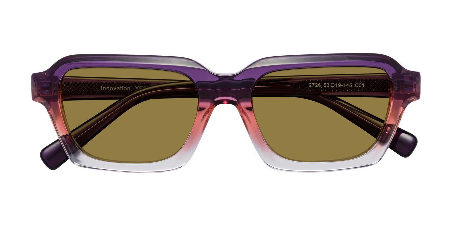 Folded Front of Innovation in Sunset with Brown Polarized Lenses