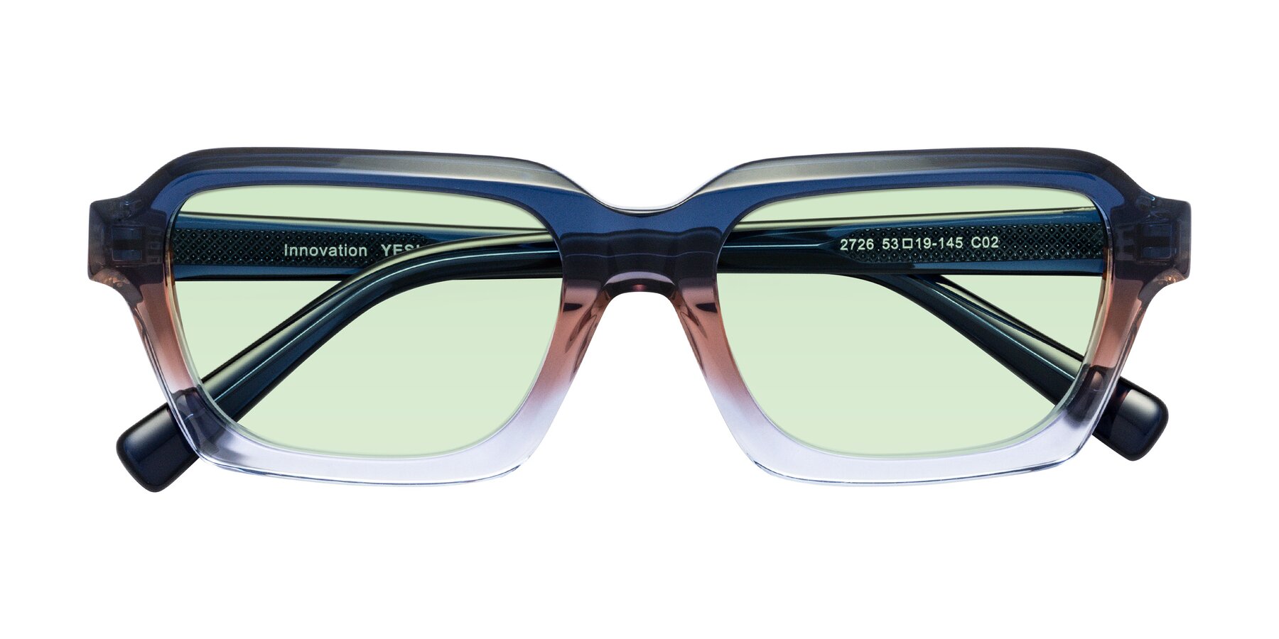 Folded Front of Innovation in Twilight with Light Green Tinted Lenses