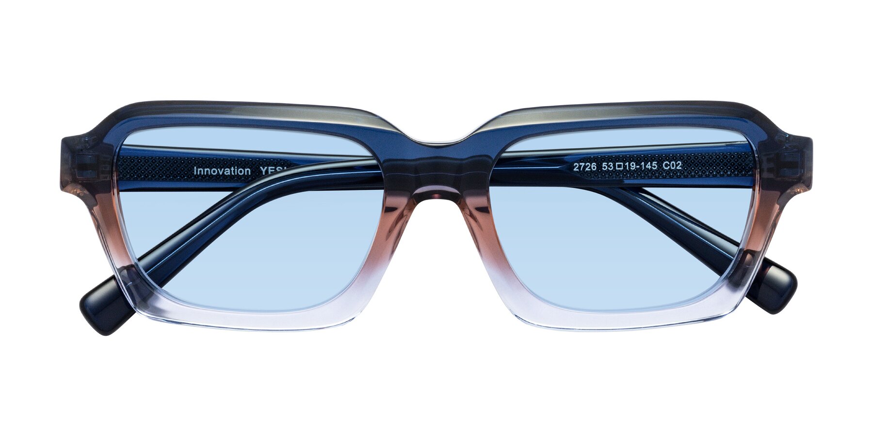 Folded Front of Innovation in Twilight with Light Blue Tinted Lenses