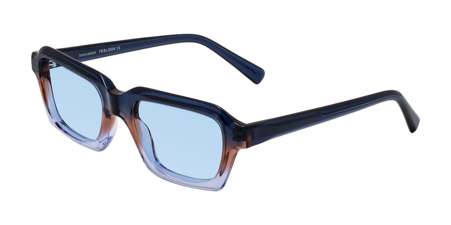 Angle of Innovation in Twilight with Light Blue Tinted Lenses