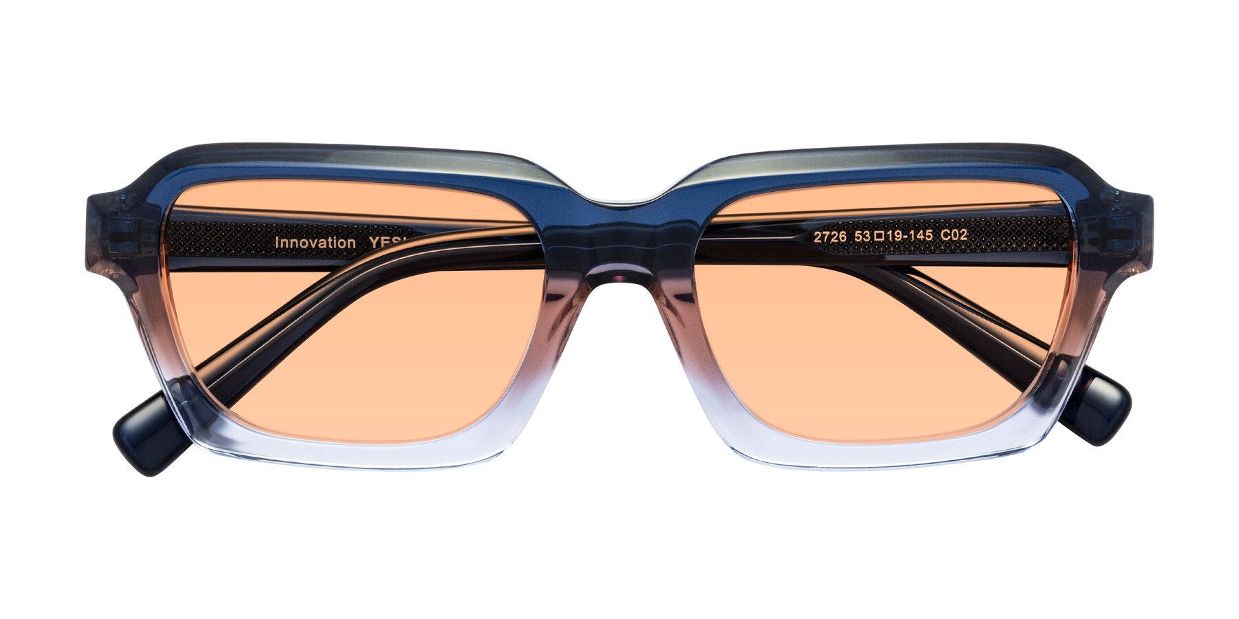 Folded Front of Innovation in Twilight with Light Orange Tinted Lenses