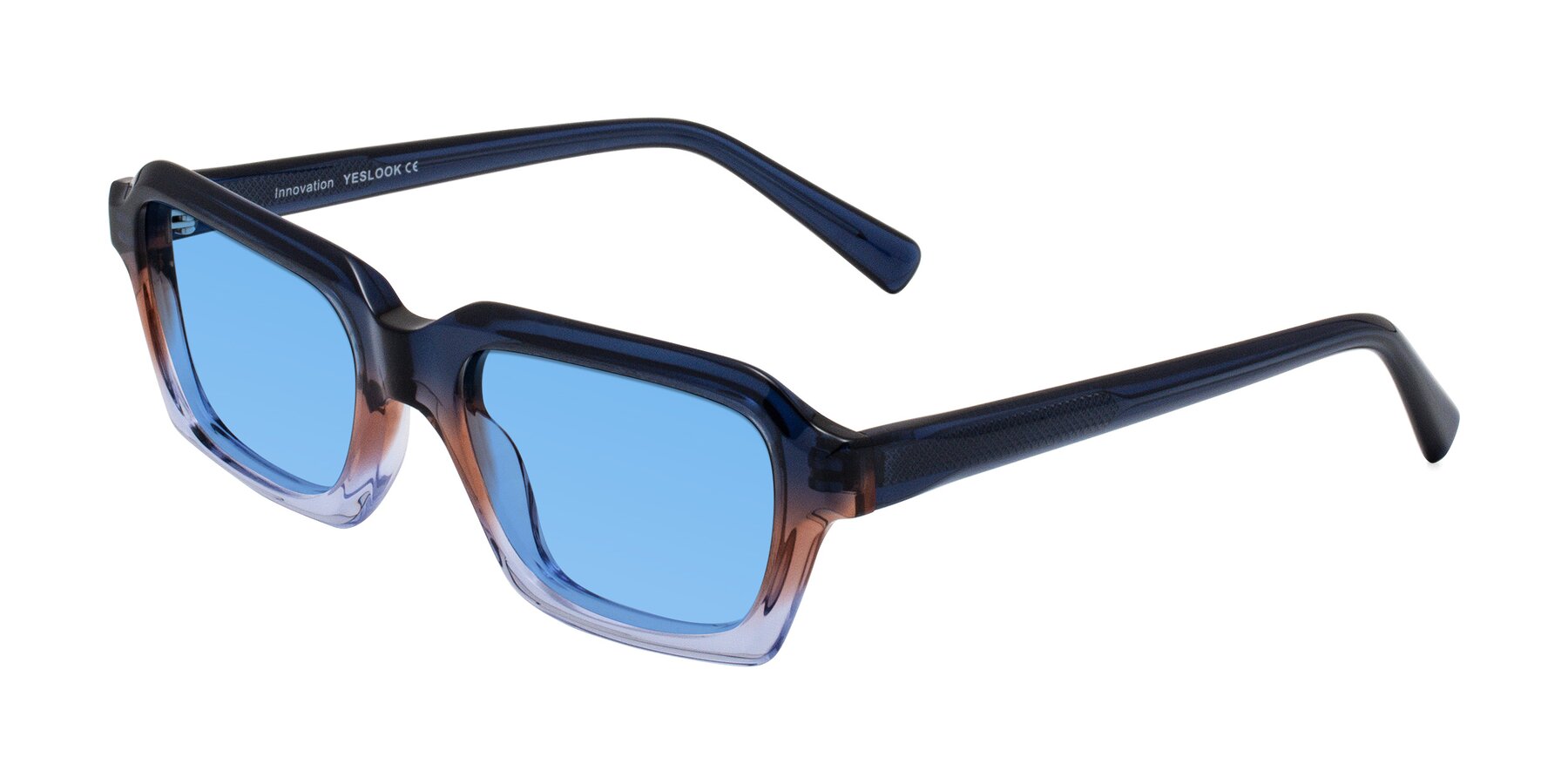 Angle of Innovation in Twilight with Medium Blue Tinted Lenses