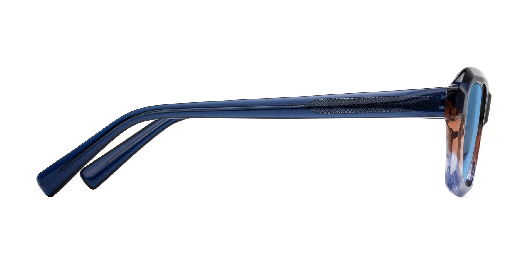 Side of Innovation in Twilight with Medium Blue Tinted Lenses