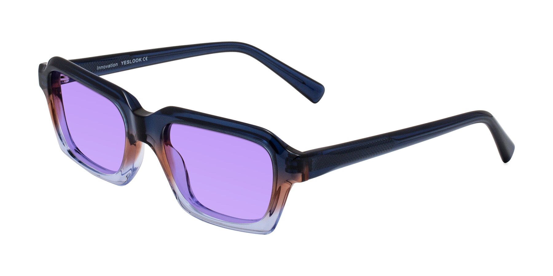 Angle of Innovation in Twilight with Medium Purple Tinted Lenses