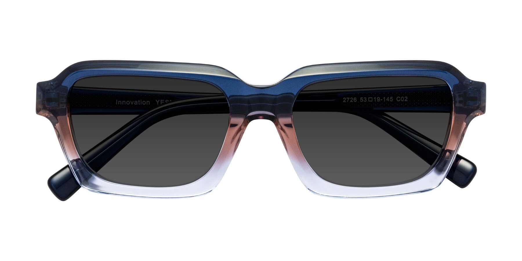 Folded Front of Innovation in Twilight with Gray Tinted Lenses