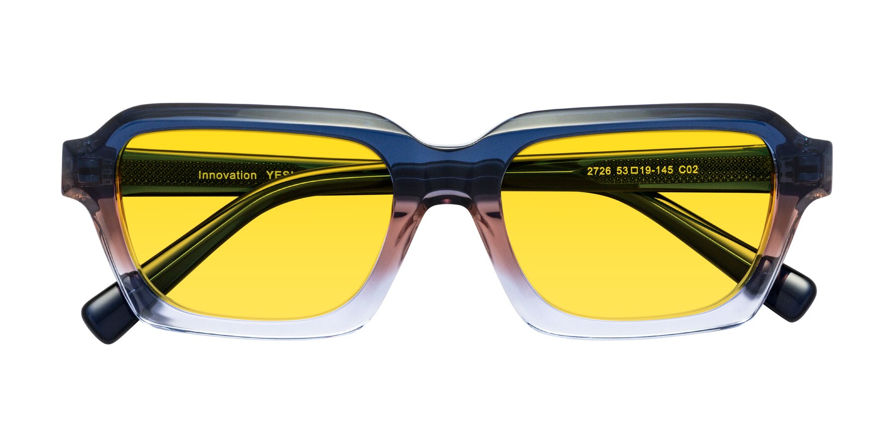 Folded Front of Innovation in Twilight with Yellow Tinted Lenses