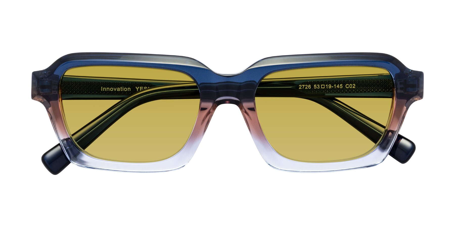 Folded Front of Innovation in Twilight with Champagne Tinted Lenses
