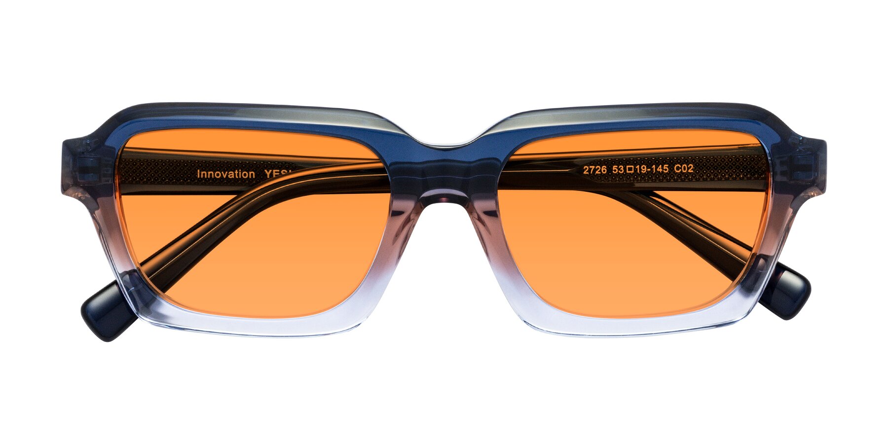 Folded Front of Innovation in Twilight with Orange Tinted Lenses
