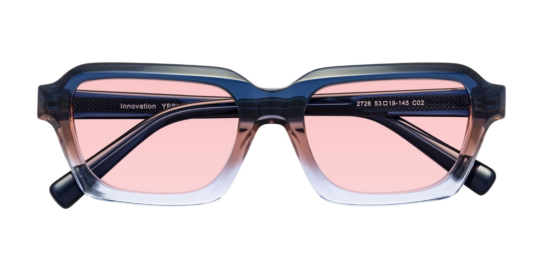 Folded Front of Innovation in Twilight with Light Garnet Tinted Lenses