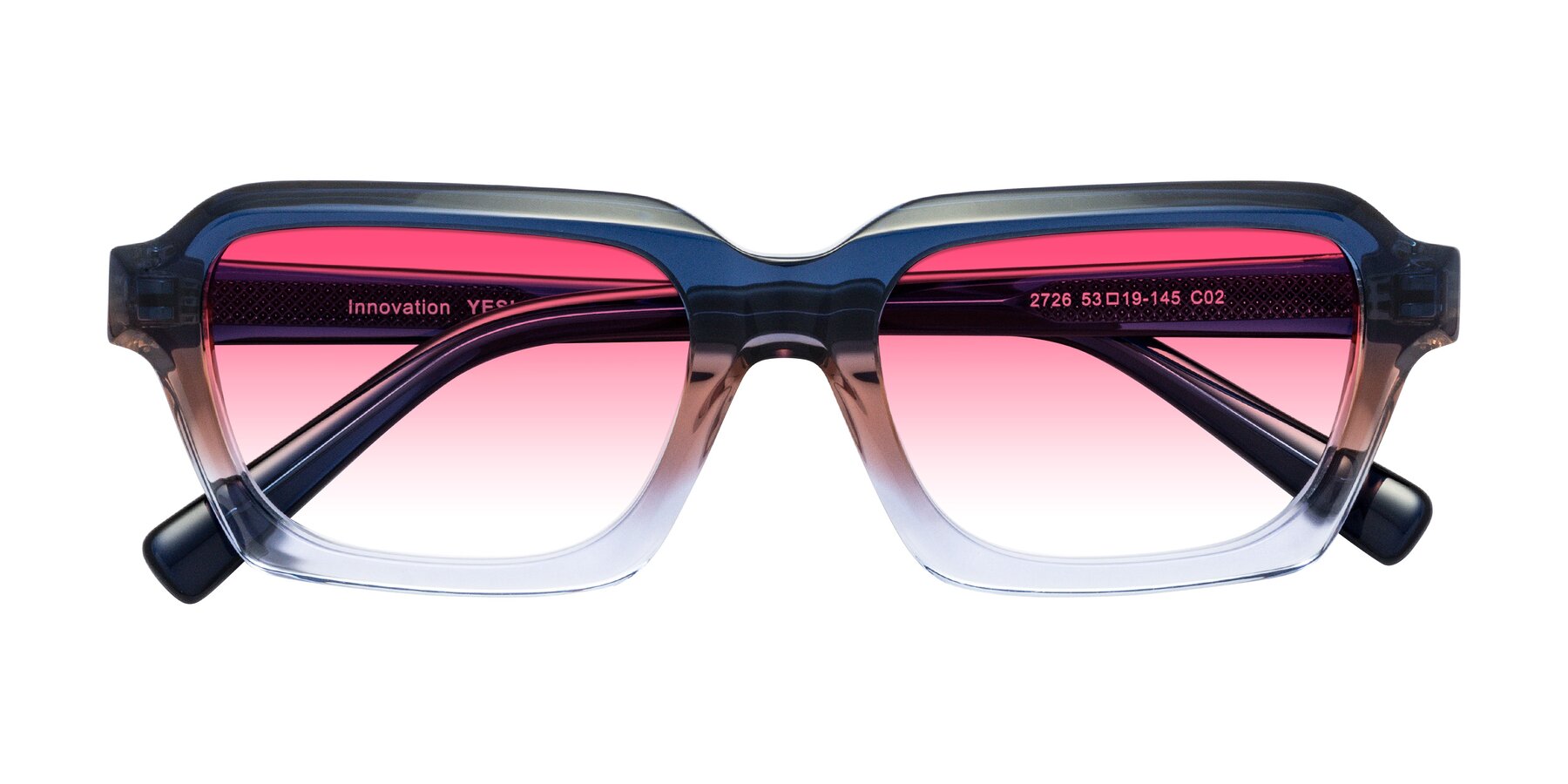Folded Front of Innovation in Twilight with Pink Gradient Lenses