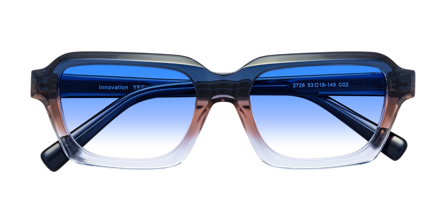 Folded Front of Innovation in Twilight with Blue Gradient Lenses